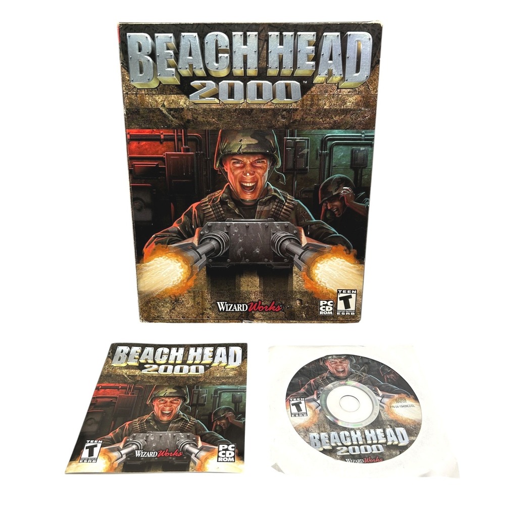 Beach Head 2000 PC CD-ROM WizardWorks Big Box Windows 95 98 Vintage Game Cplt